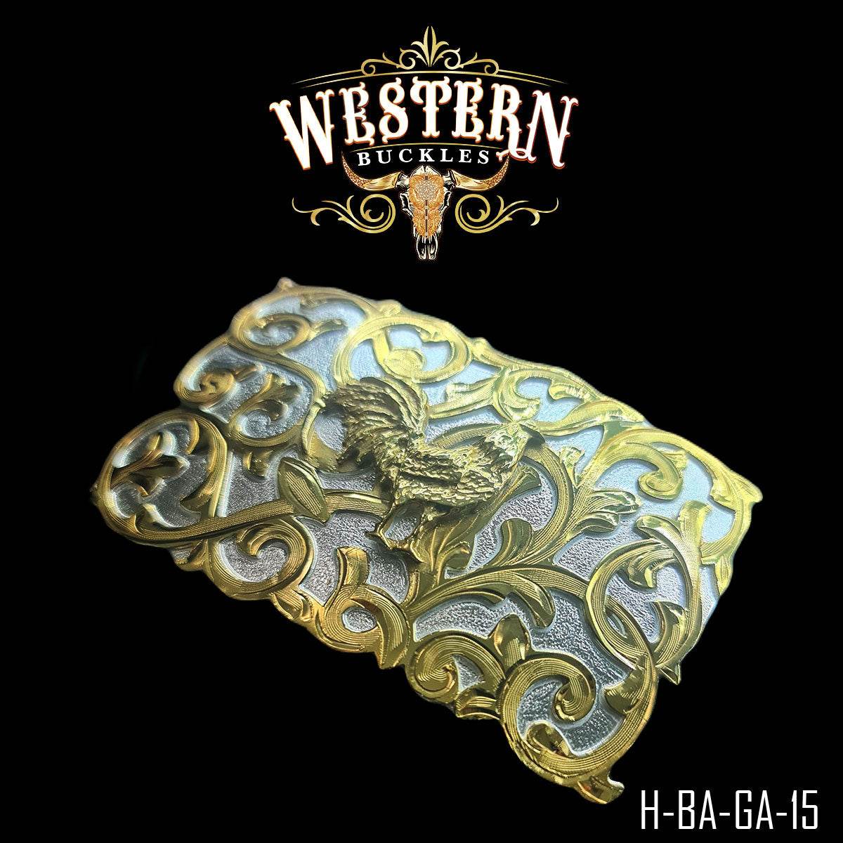 Hebilla Vaquera Cuadrada De Gallo - Western Buckles