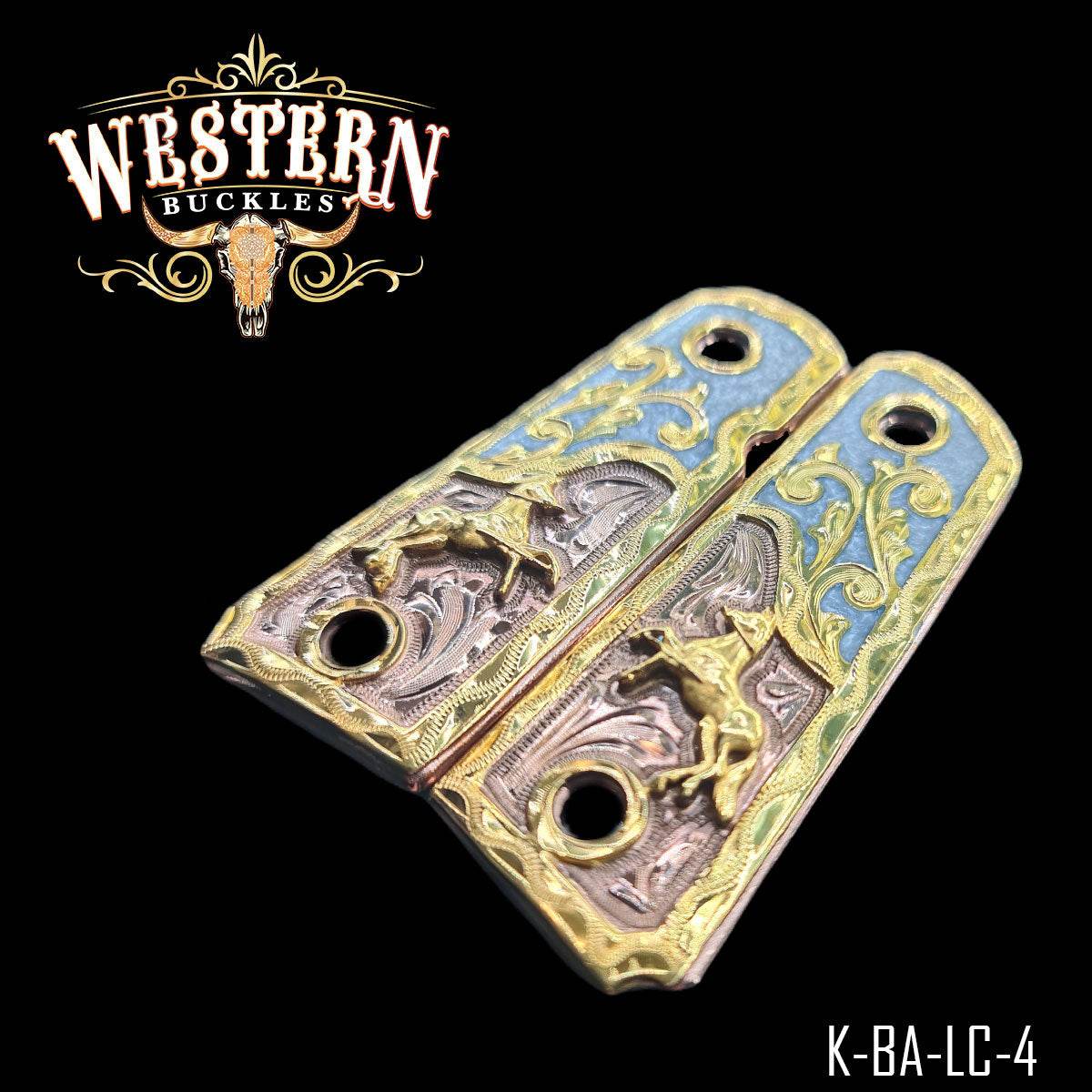 Cachas Colt Compact Grips Caballos Rameado - Western Buckles