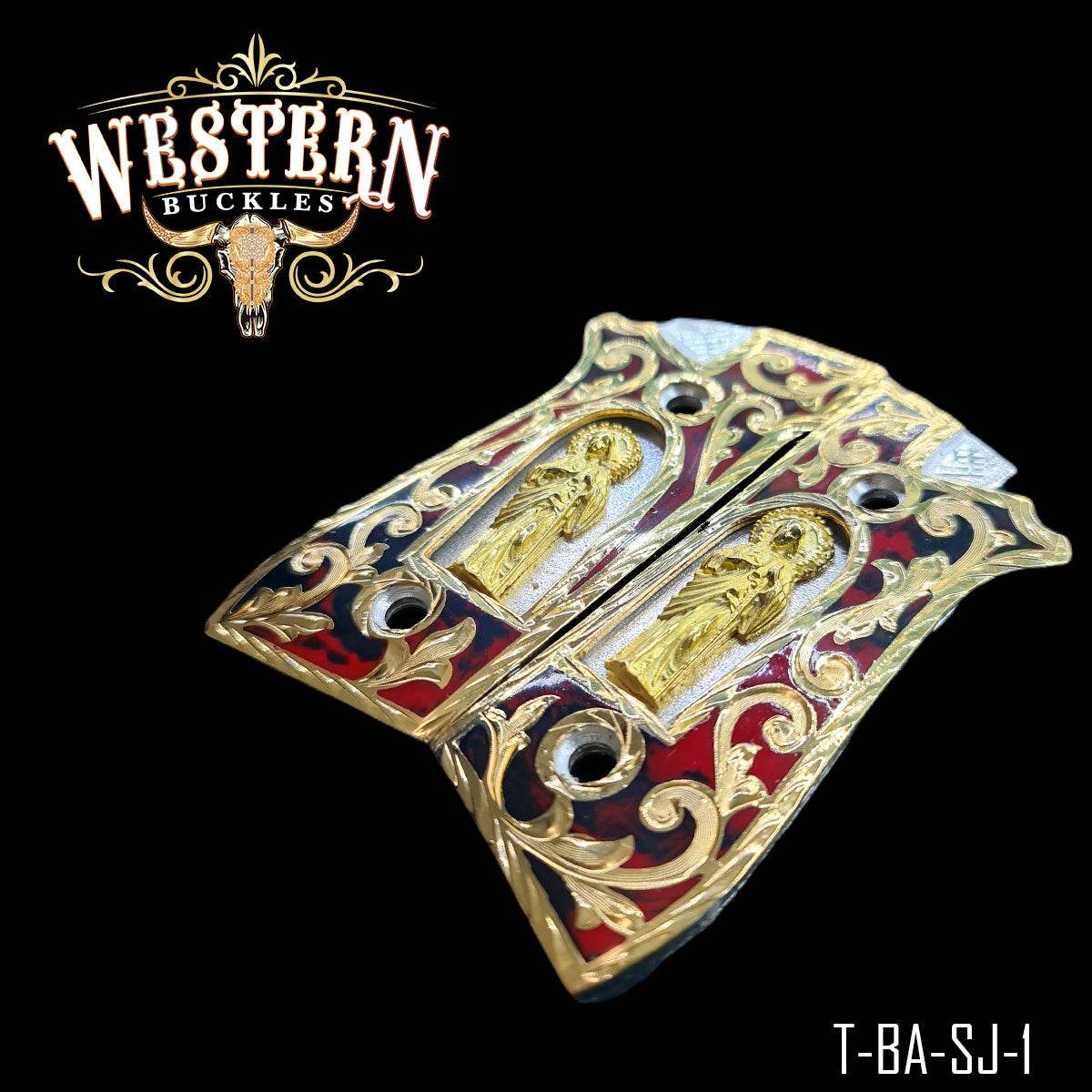 Cacha Taurus San Judas Resina - Western Buckles