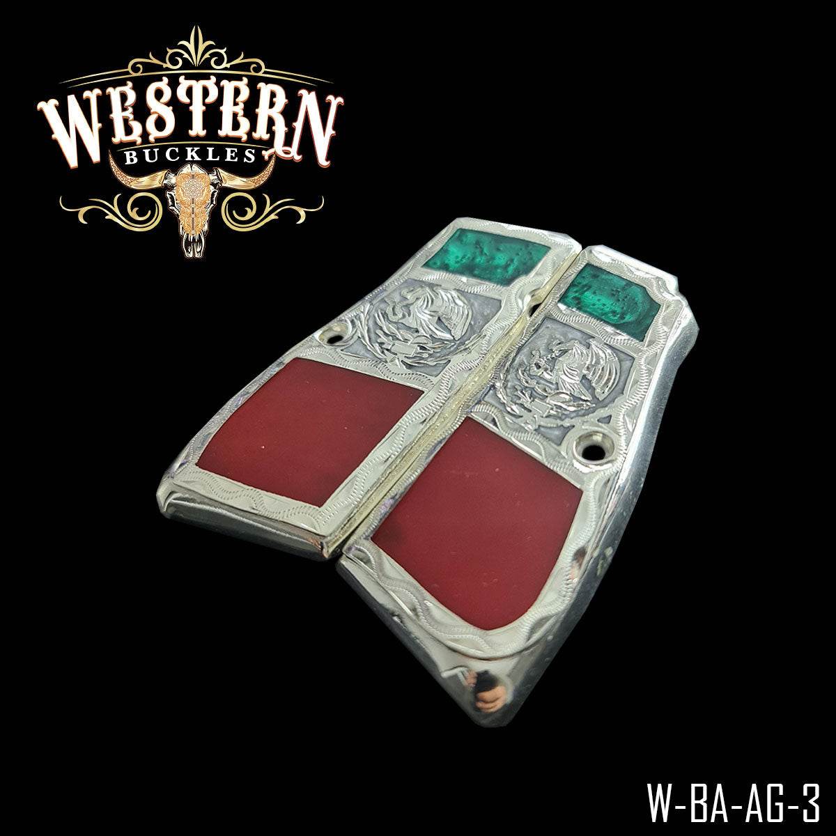 Cacha Browning Bandera Nacional Resina - Western Buckles