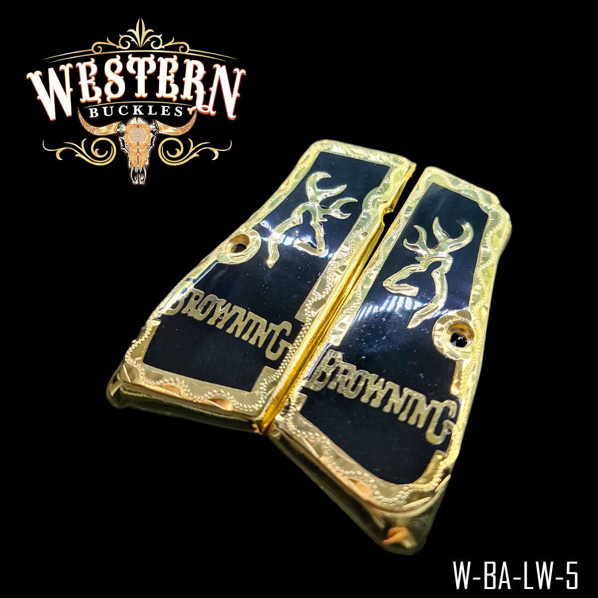 Cacha Browning HP 9MM Logo Browning Resina - Western Buckles