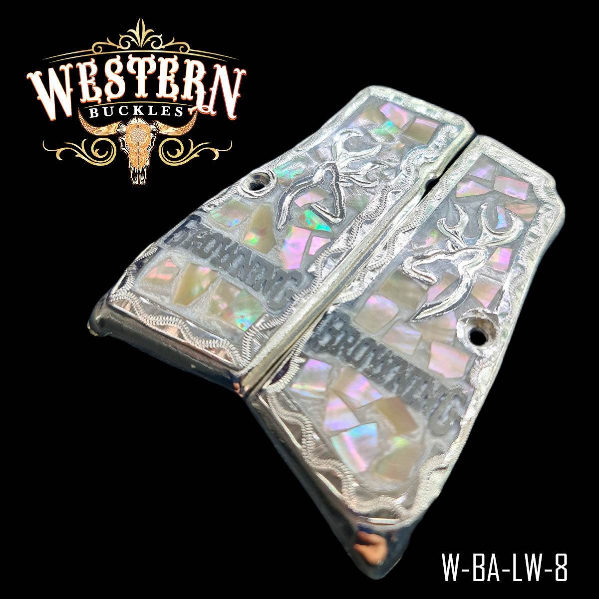 Cachas Browning High Power Logo Browning Resina - Western Buckles