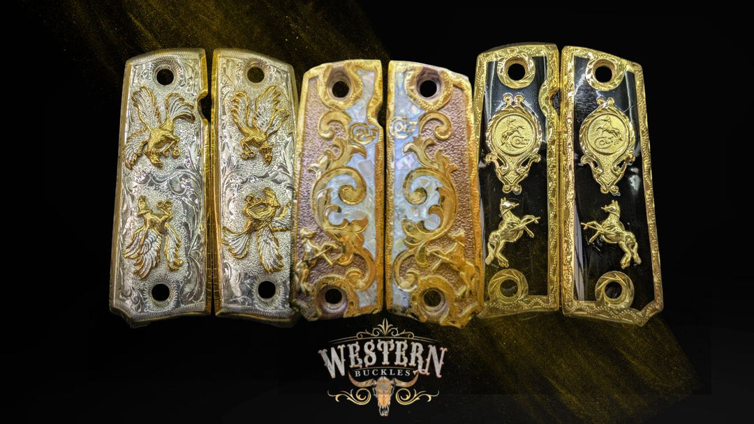 Premium Fullsize 1911 Grips California: Luxury Gold-Plated Designs