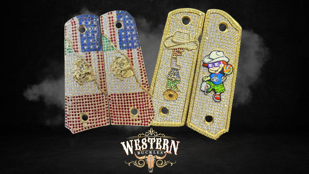 Premium Custom Gun Grips: 24K Gold-Plated Luxury Craftsmanship