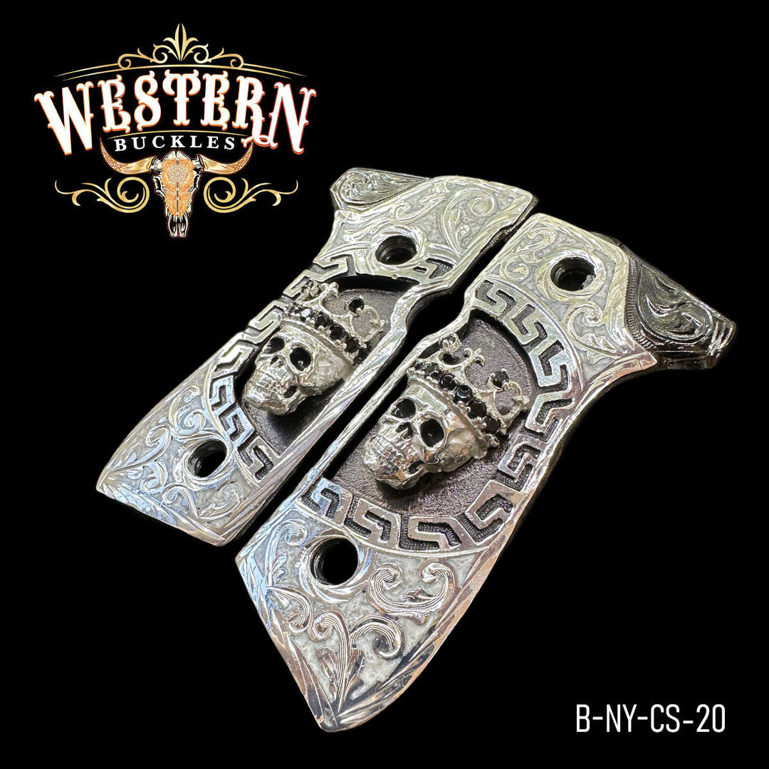 Beretta 92fs Skull Resin and Silver-The Western Buckles