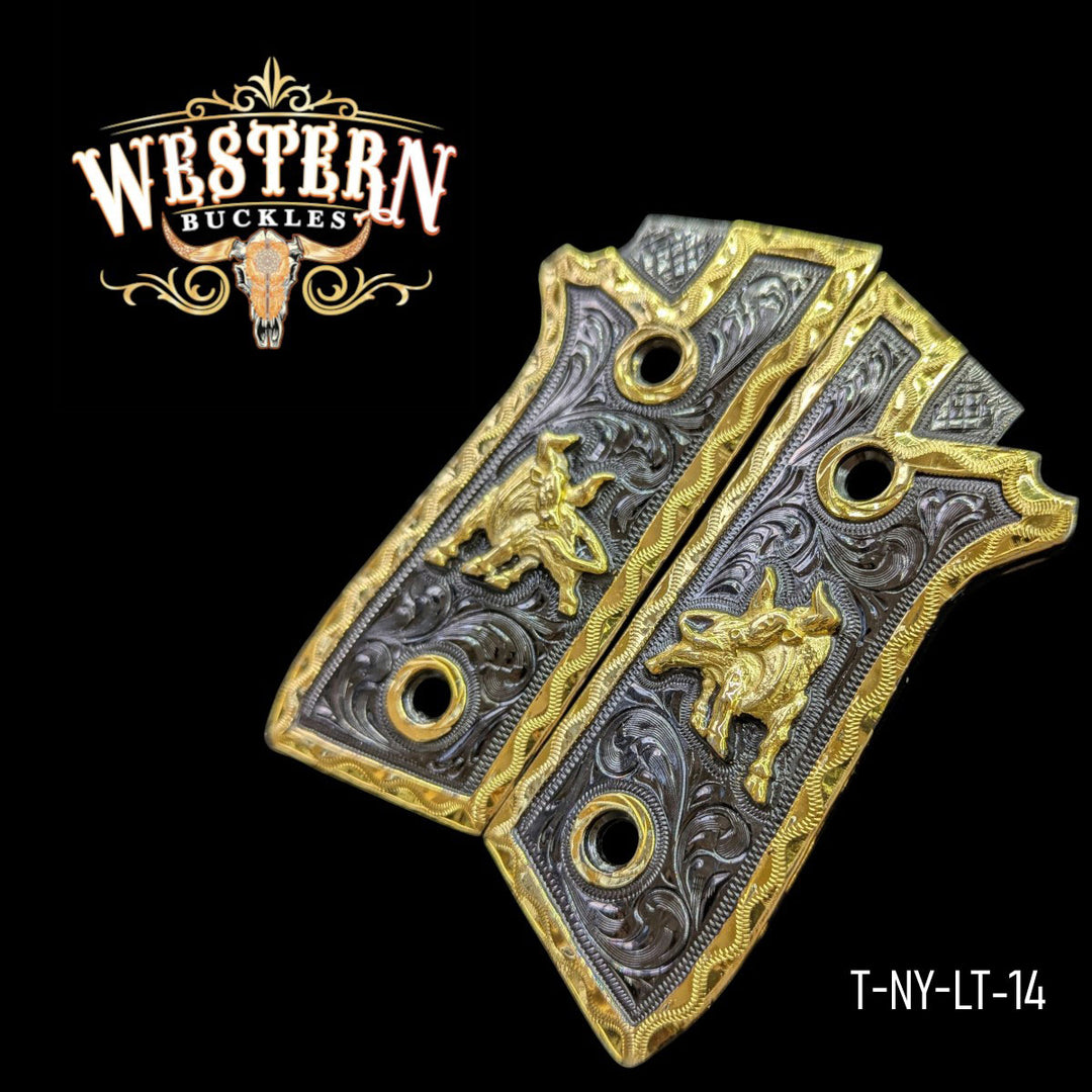 Bull Custom Grips for the Taurus PT — 24K Gold-Plated-The Western Buckles