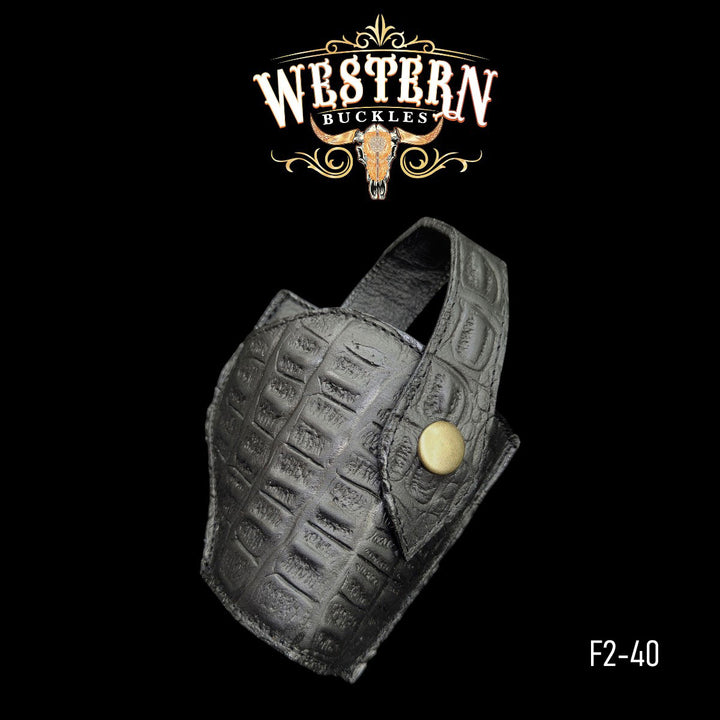 Gun Holster Funda Cocodrilo Negro-The Western Buckles