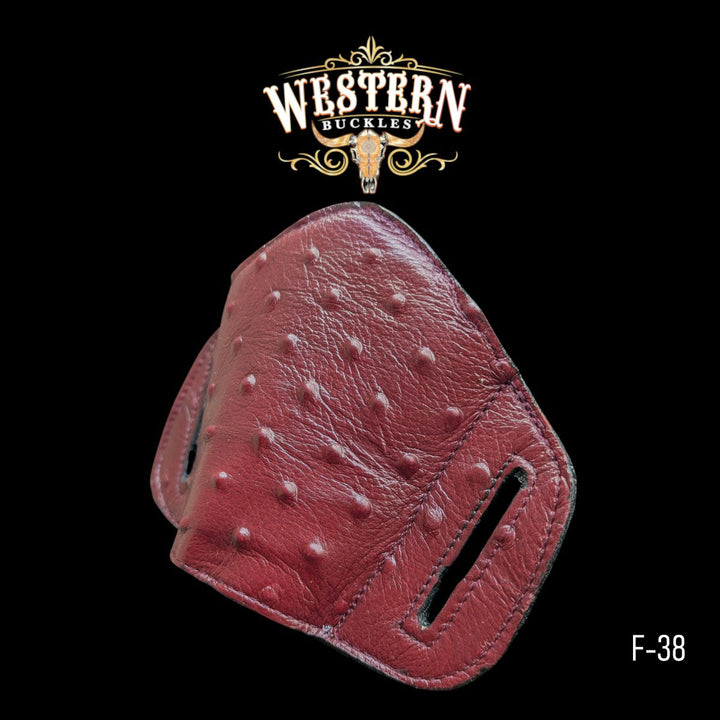 Gun Holster Funda Red Sintetic Leather-The Western Buckles
