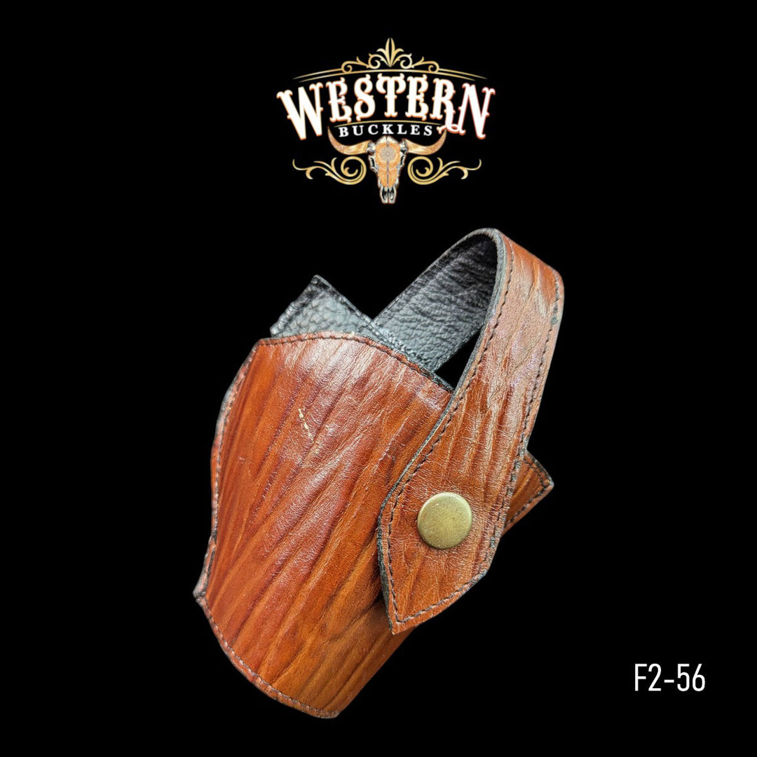 Gun Holster Funda Shark Sintetic Brown Leather-The Western Buckles