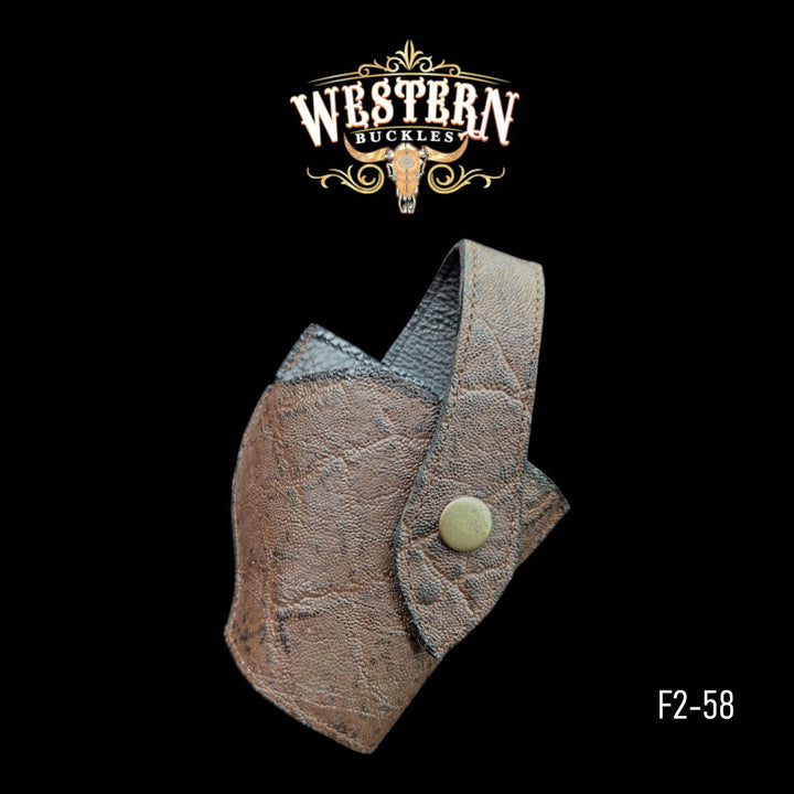 Gun Holster Funda Sintetic Brown Leather-The Western Buckles