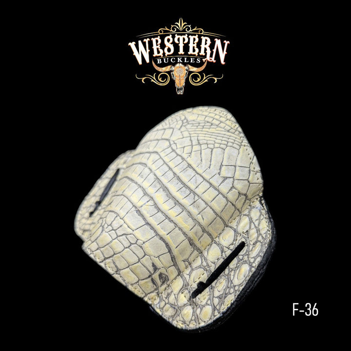 Gun Holster Sintetic Camel Beige Cocodrile-The Western Buckles