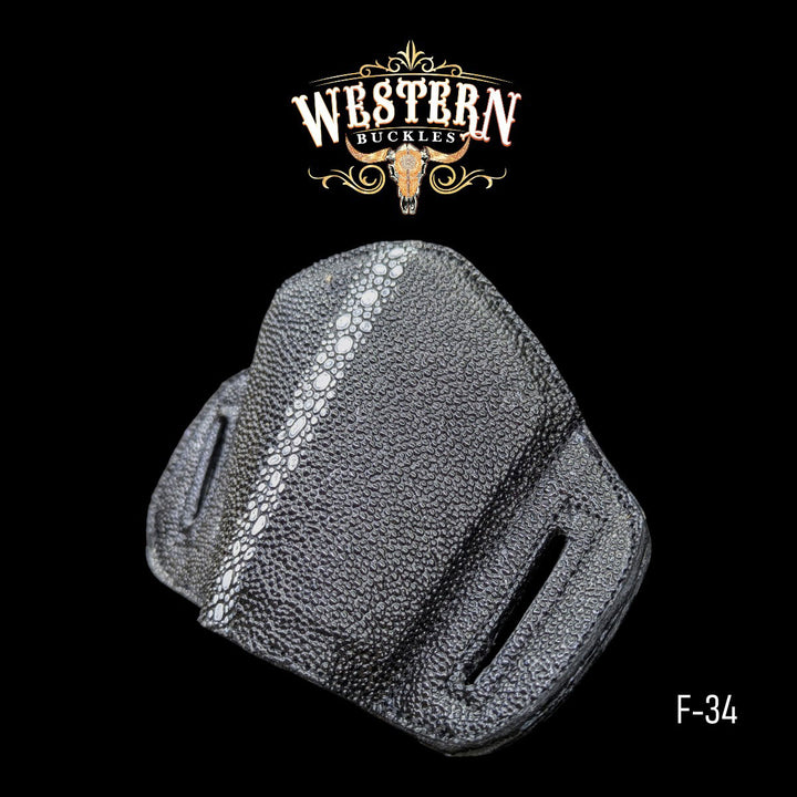 Gun Holster Sintetic Leather Black Mantarraya-The Western Buckles