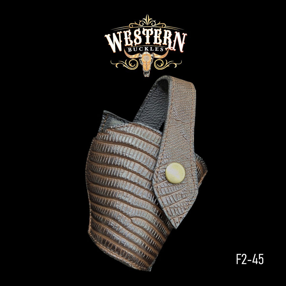 Gun Holster Sintetic Leather Brown Armadillo-The Western Buckles