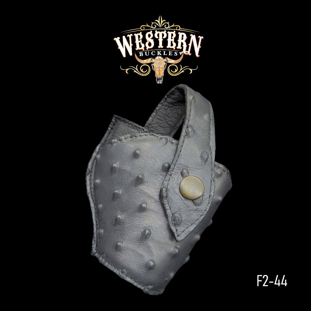 Gun Holster Sintetic Leather Gray Ostrich-The Western Buckles
