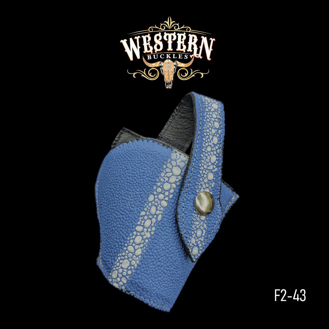 Gun Holster Sintetic Leather Light Blue Mantarraya-The Western Buckles
