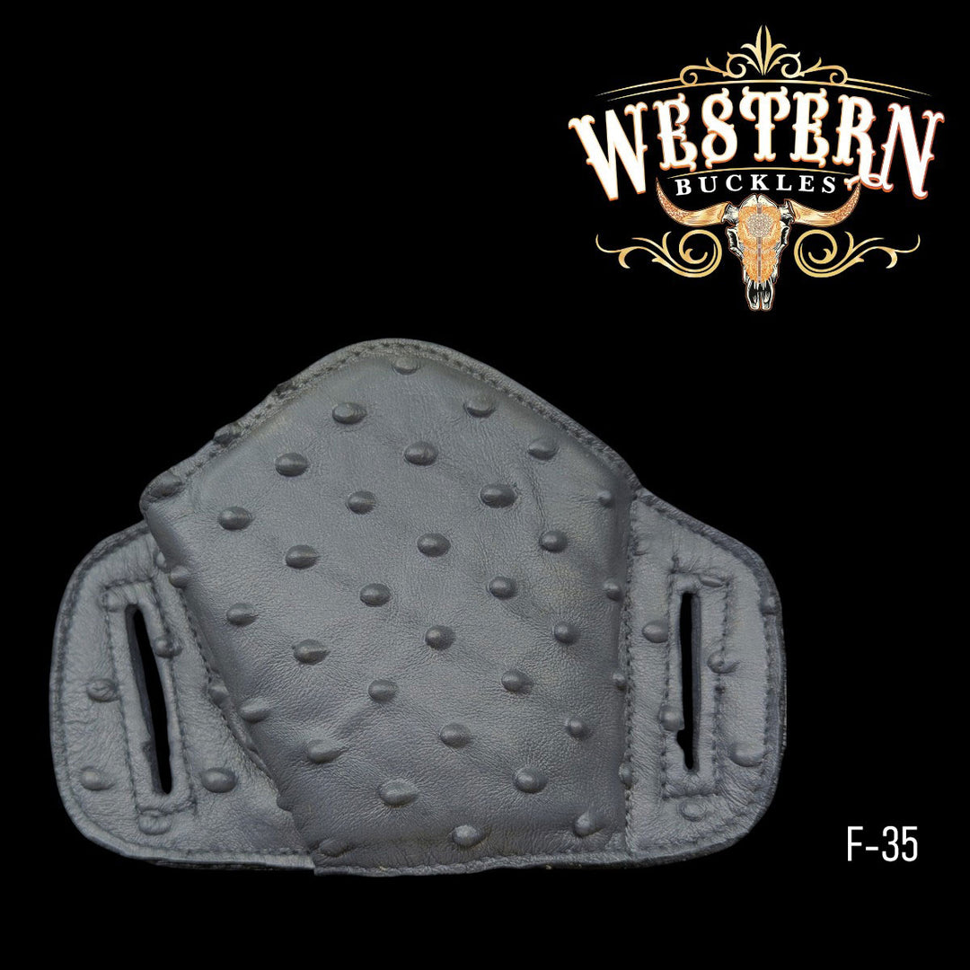 Gun Holster Sintetic Leather Titanium Gray Ostrich-The Western Buckles