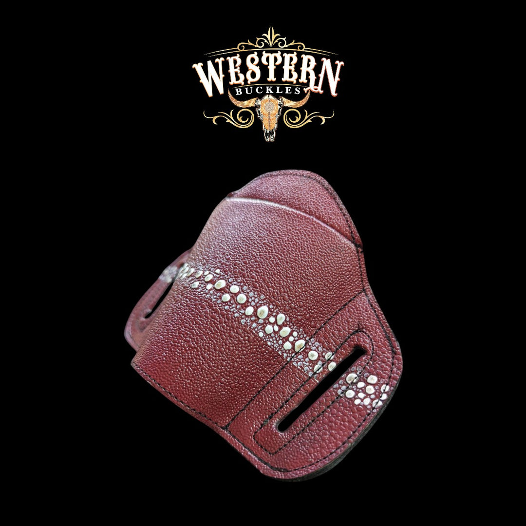 Gun Holster Sintetic White and Red-The Western Buckles