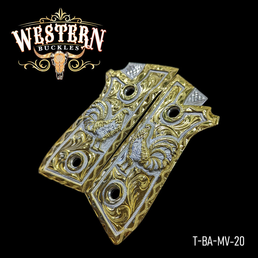 Taurus PT Rooster Gold and Silver Plated-The Western Buckles