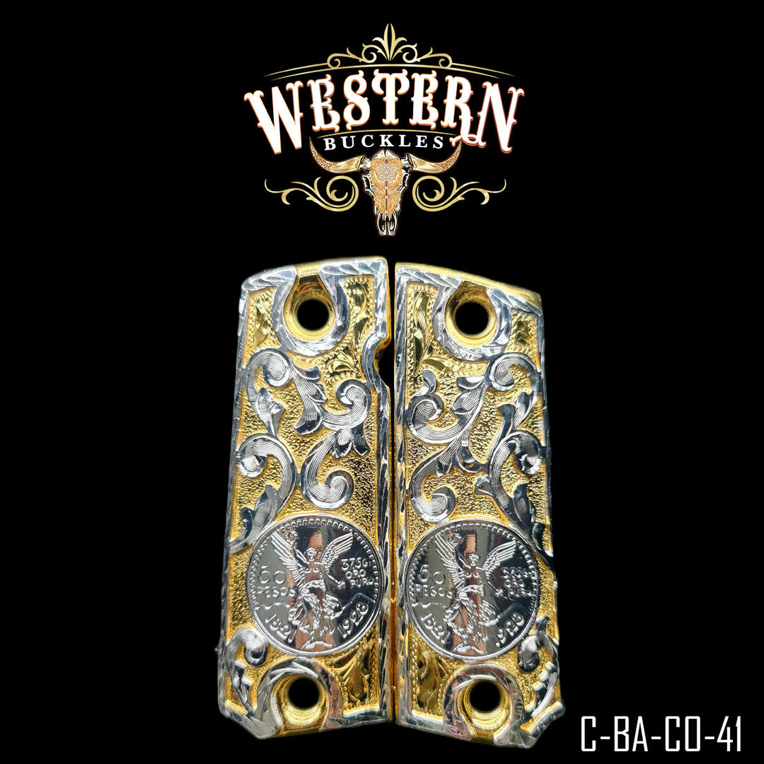 1911 Centenario Silver and Gold Plated-The Western Buckles