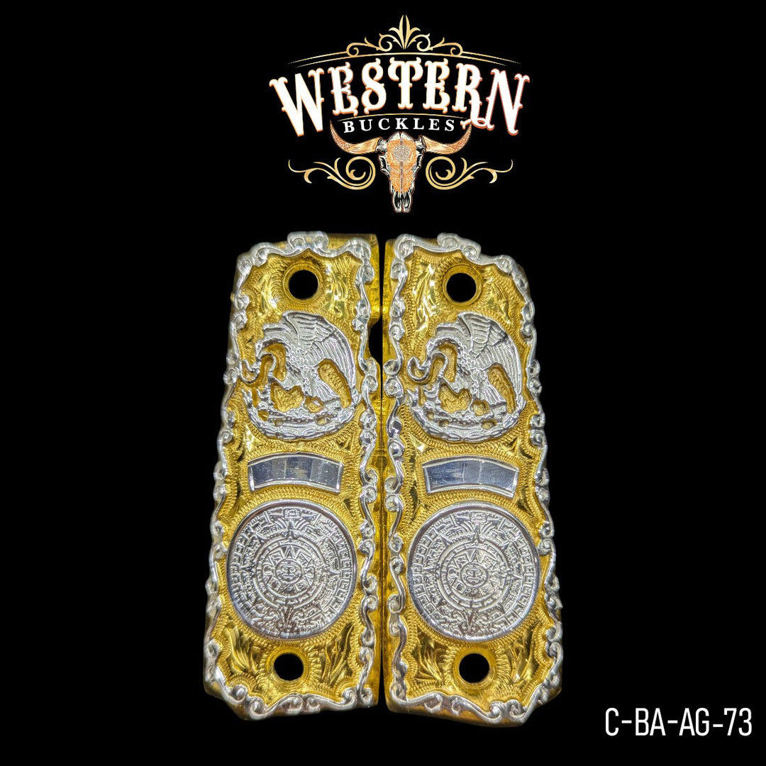 1911 Eagle and Calendar Silver with Gold-The Western Buckles