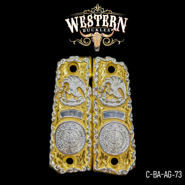 1911 Eagle and Calendar Silver with Gold-The Western Buckles