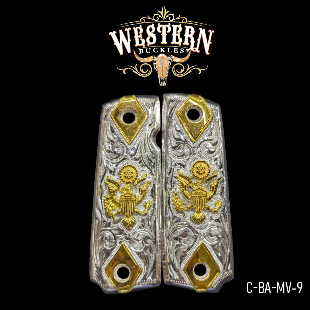 1911 Full Size Eagle Silver and Gold-The Western Buckles