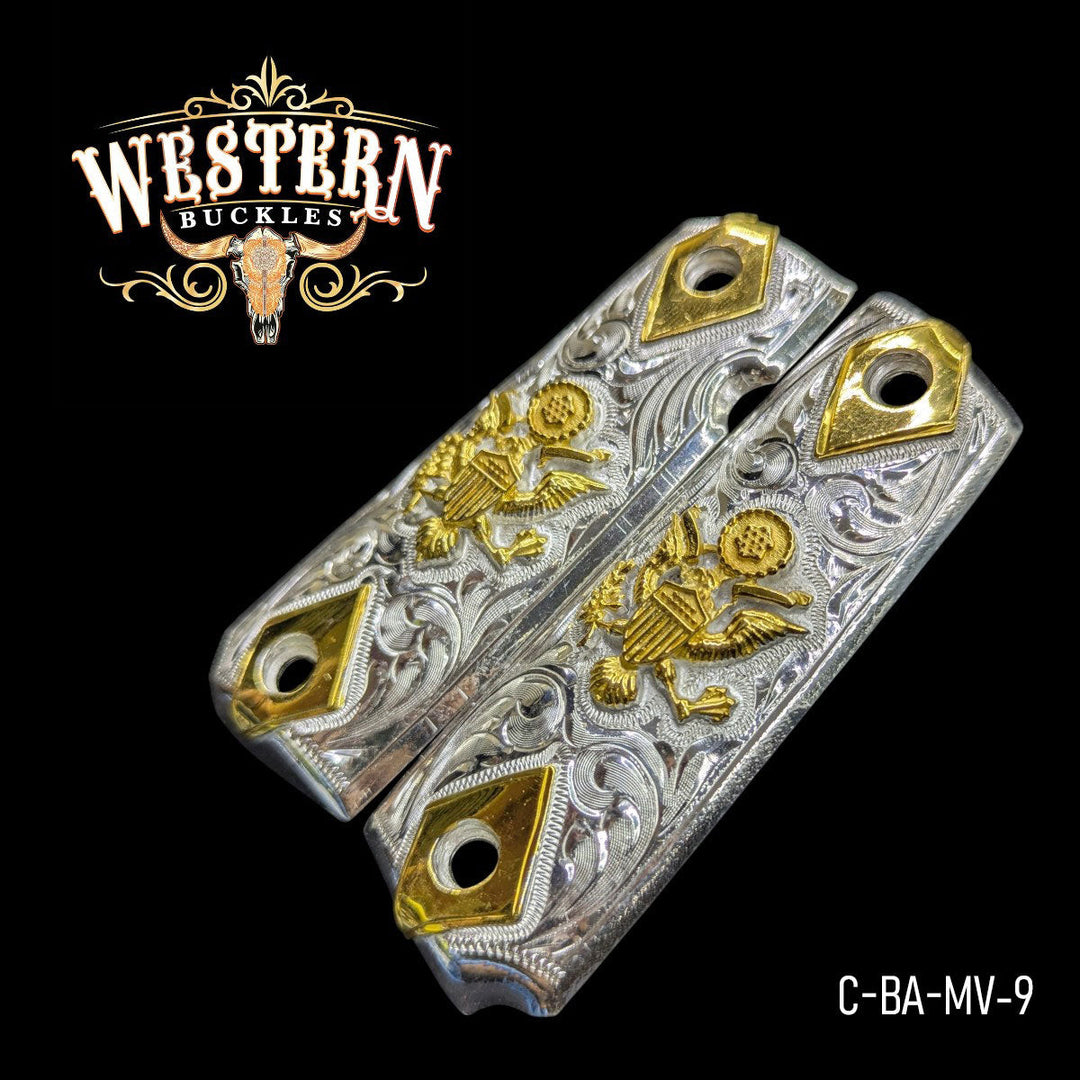 1911 Full Size Eagle Silver and Gold -The Western Buckles