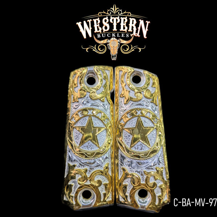 1911 Full Size Texas Gold and Silver-The Western Buckles