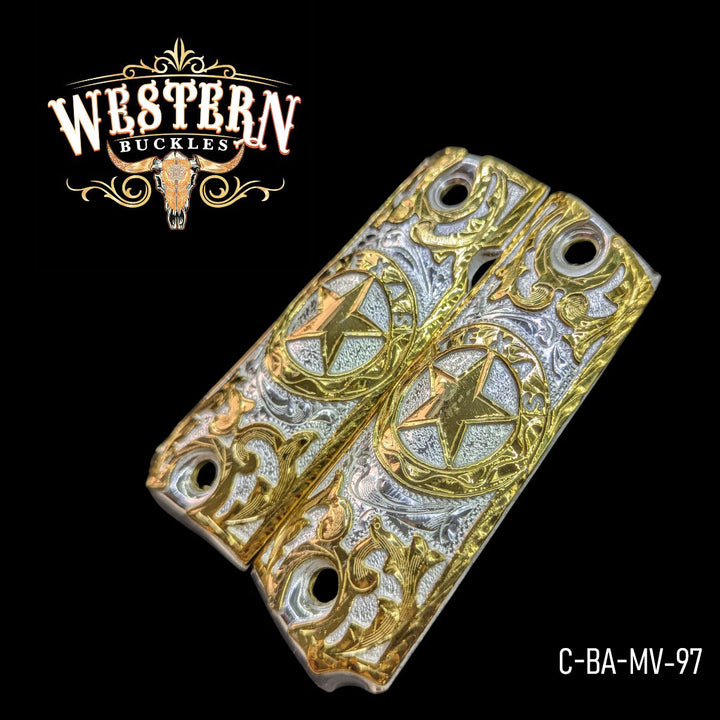 1911 Full Size Texas Gold and Silver-The Western Buckles