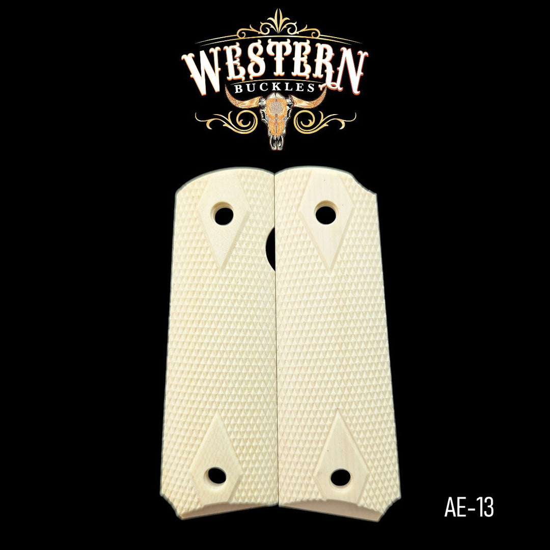 1911 Full Size Beige Wood Grips-The Western Buckles