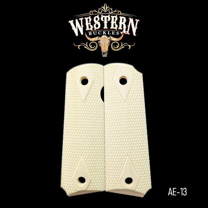 1911 Full Size Beige Wood Grips-The Western Buckles