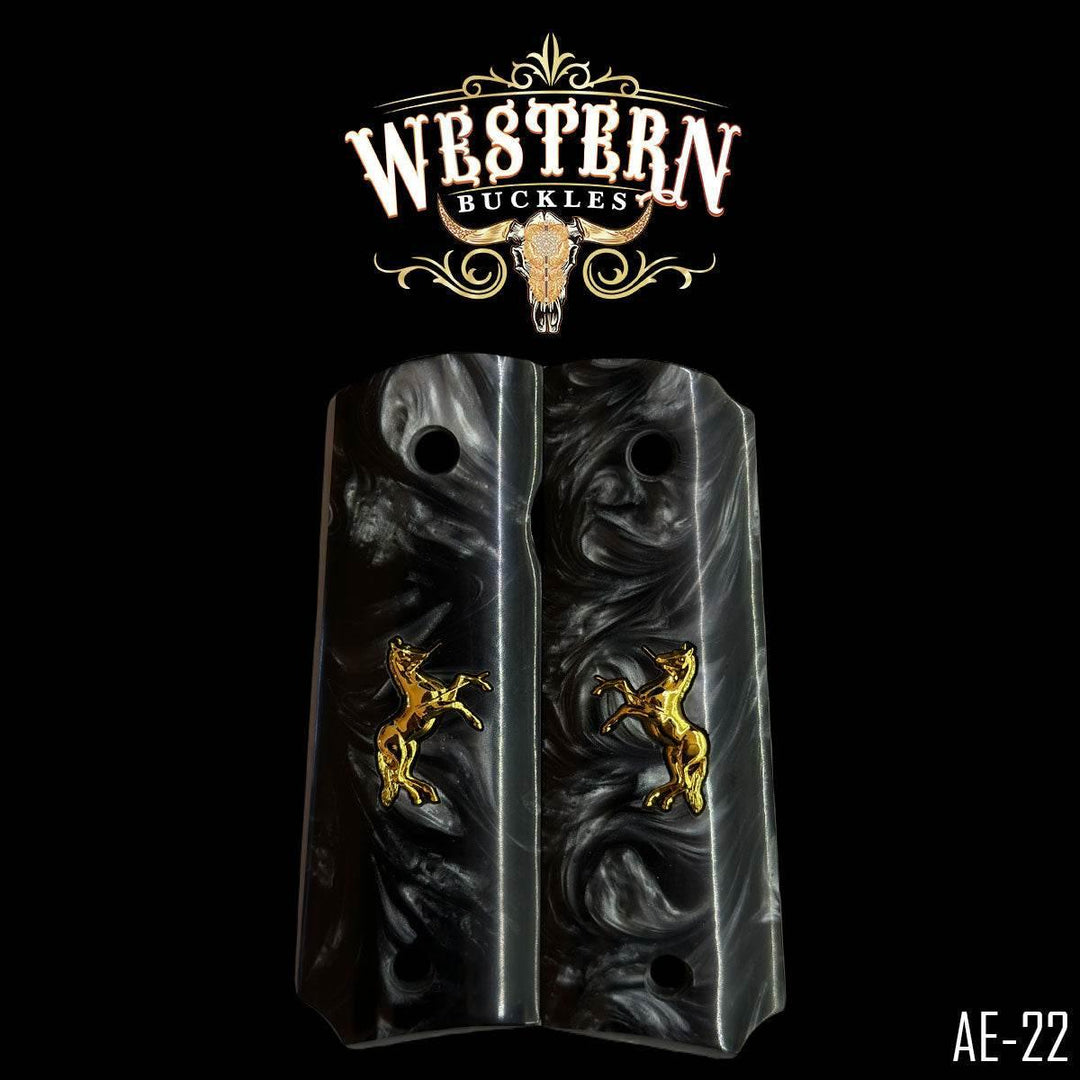 1911 Full Size Black Resin and Gold-The Western Buckles
