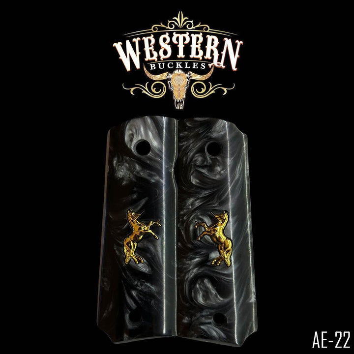 1911 Full Size Black Resin and Gold-The Western Buckles