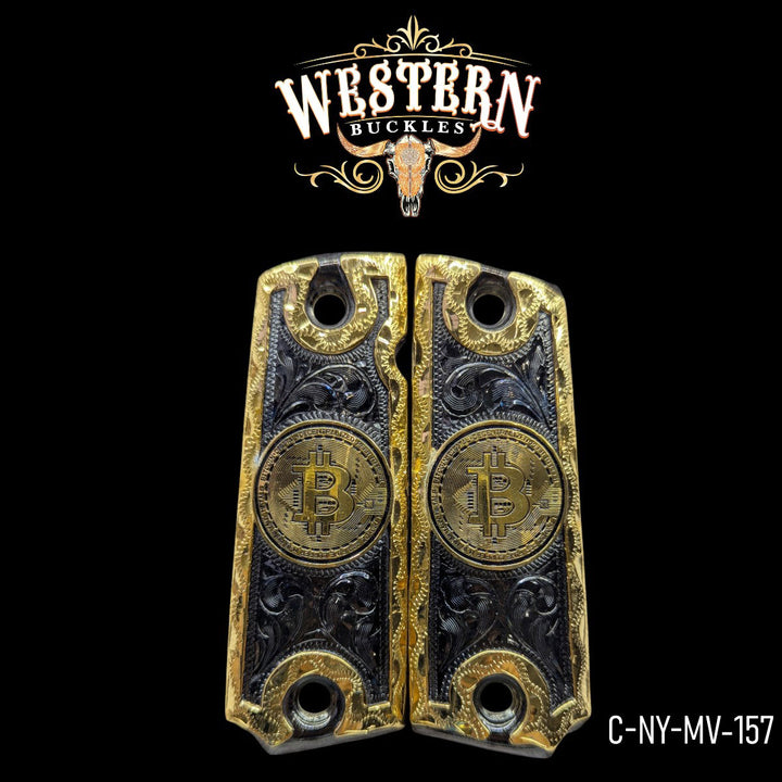 1911 Full Size Black and Gold Bitcoin-The Western Buckles
