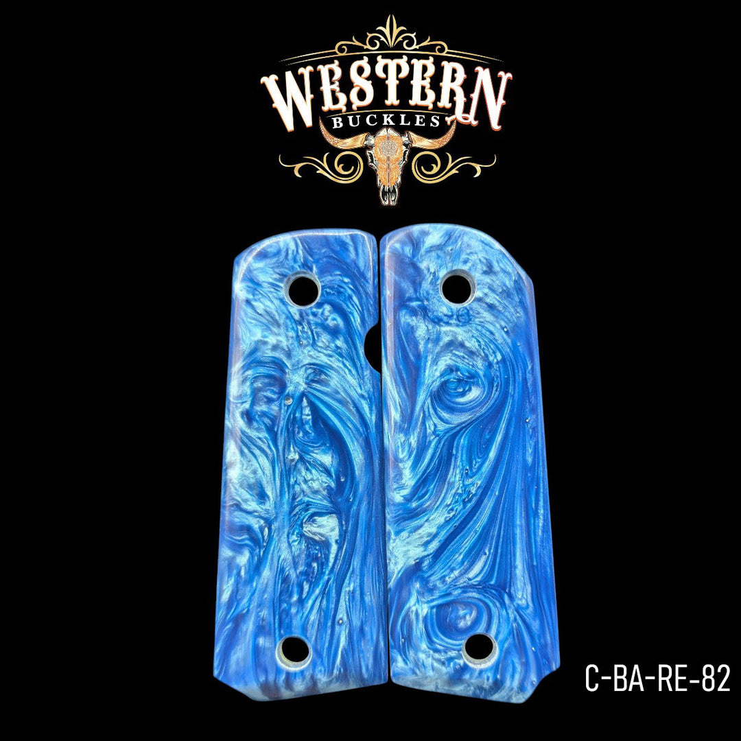 1911 Full Size Blue Resin Grips-The Western Buckles
