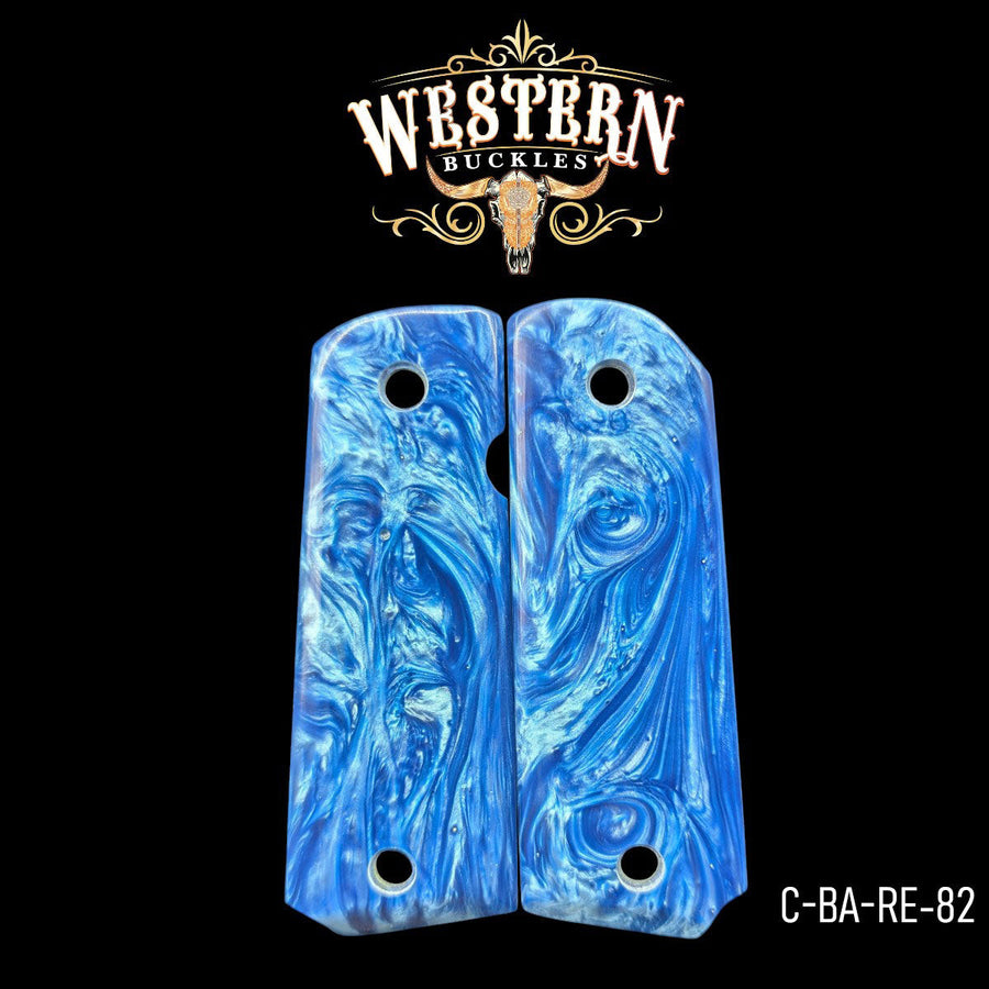 Blue Resin Grips for Colt 1911 Full-Size — Artisan Resin