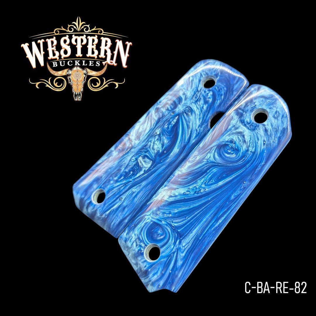 1911 Full Size Blue Resin Grips-The Western Buckles
