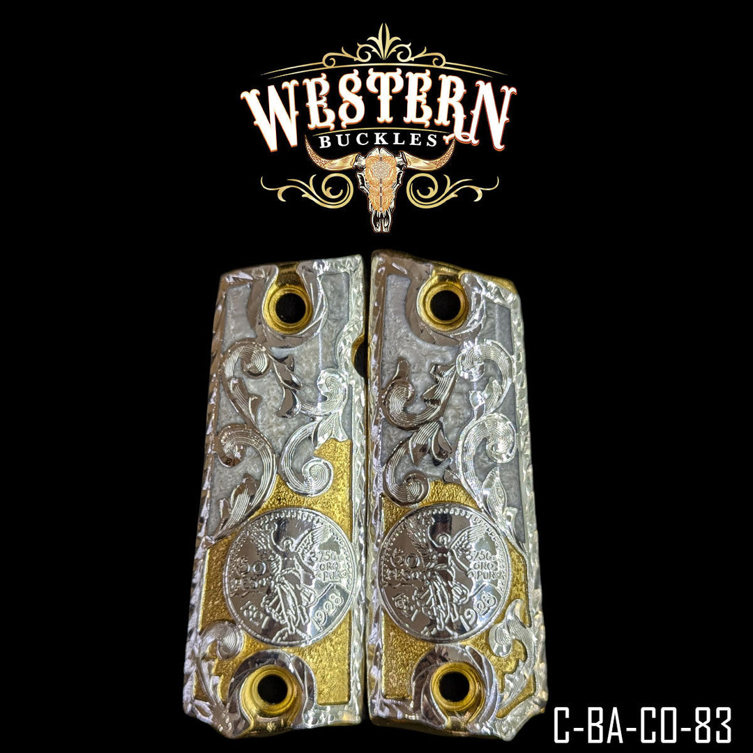 1911 Full Size Centenario Gold and Silver Plated-The Western Buckles