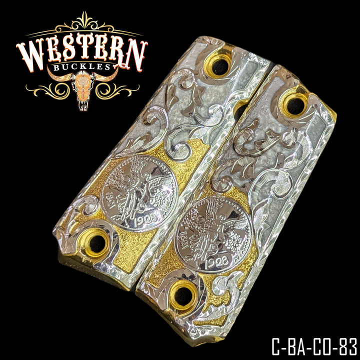 1911 Full Size Centenario Gold and Silver Plated-The Western Buckles
