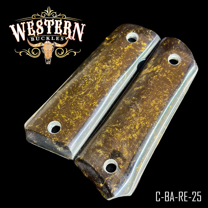 1911 Full Size Dark Brown Resin Grips-The Western Buckles