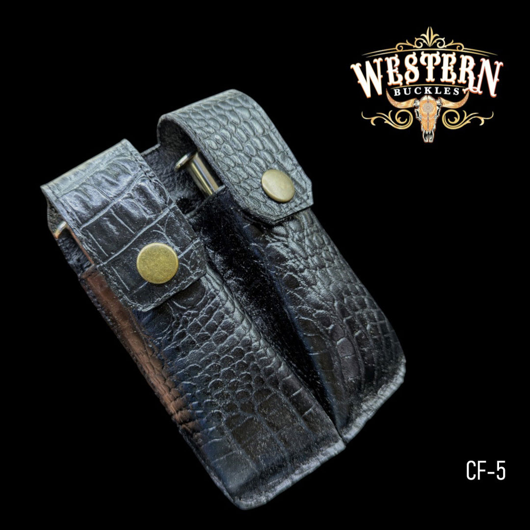 1911 Full Size Double Magazine Pouches– Cocodrile Synthetic Leather
