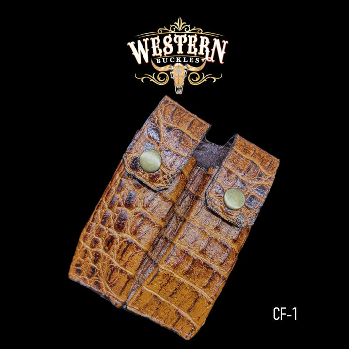 1911 Full Size Double Magazine Pouches – Cocodrile Synthetic Leather