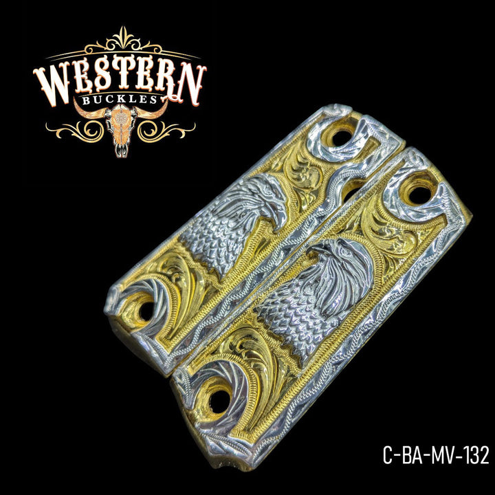 1911 Full Size Eagle Silver and Gold-The Western Buckles