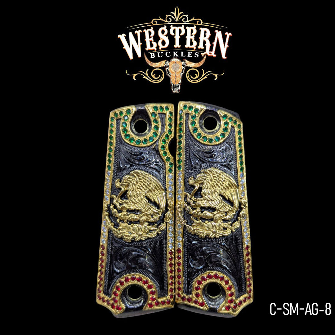 1911 Full Size Eagle Tri color Zirconias-The Western Buckles