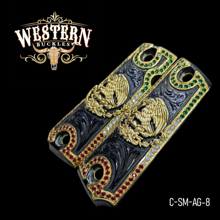 1911 Full Size Eagle Tri color Zirconias-The Western Buckles