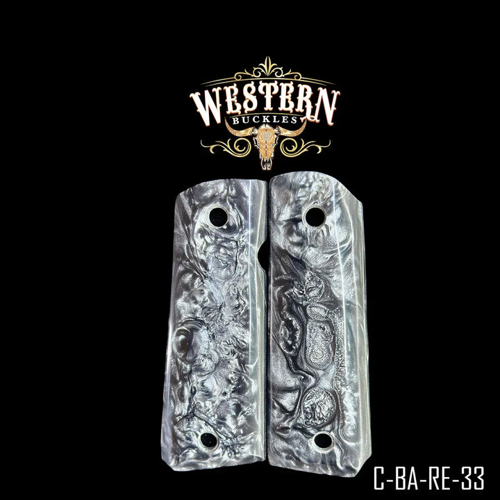 1911 Full Size Gray Resin Grips-The Western Buckles