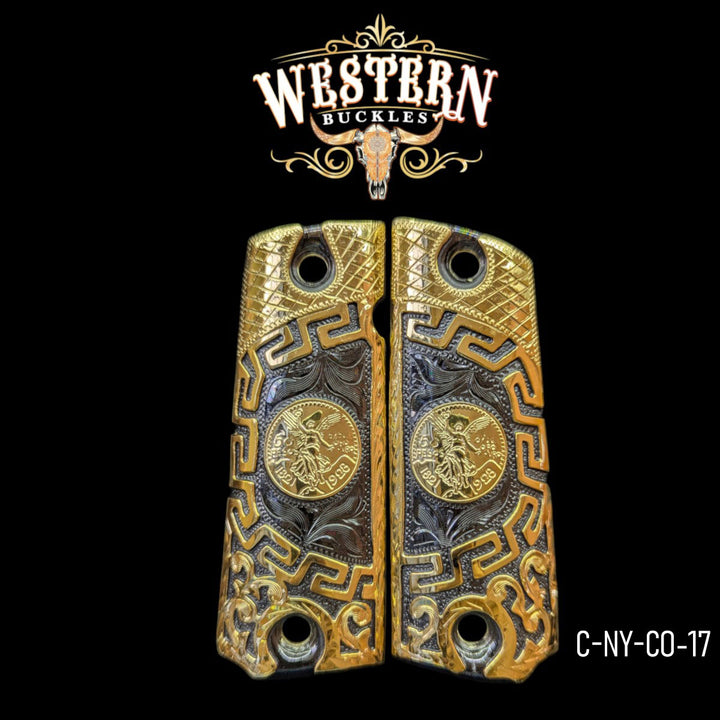 1911 Full Size Greek and Centenary Gold Engraving-The Western Buckles