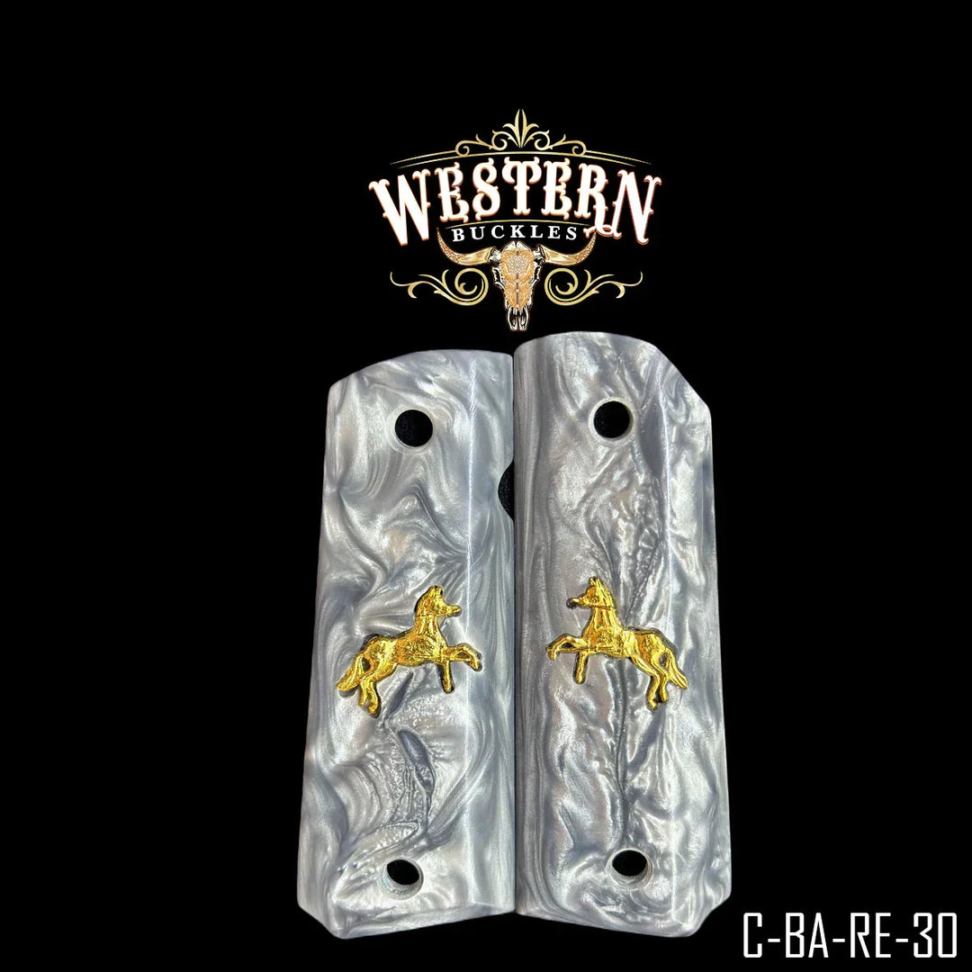  1911 Full Size Gray Resin Grips-The Western Buckles