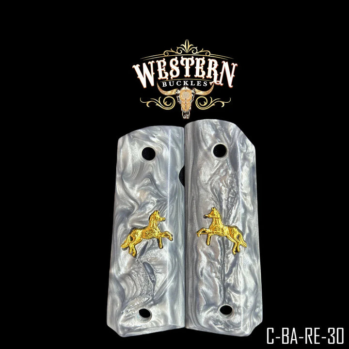  1911 Full Size Gray Resin Grips-The Western Buckles