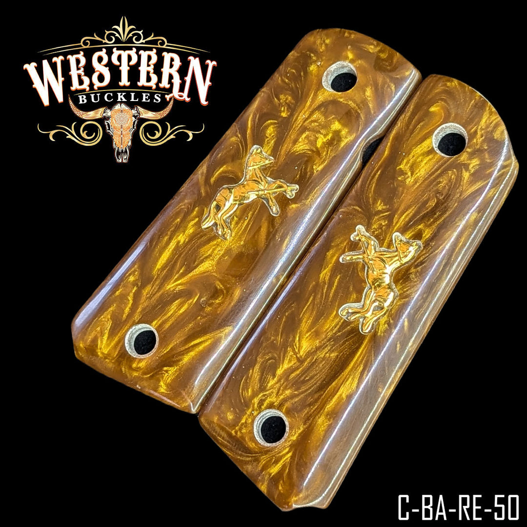 1911 Full Size Ocre Resin Grips-The Western Buckles